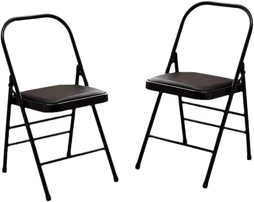 Backless Yoga Chair,Portable Folding Chair for Flexibility and Strength Training, Sturdy Frame,Foldable designhigh Load-Bearing Capacity,Grey-31.5 2 Pieces