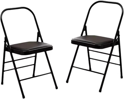 Backless Yoga Chair,Portable Folding Chair for Flexibility and Strength Training, Sturdy Frame,Foldable designhigh Load-Bearing Capacity,Grey-31.5 2 Pieces