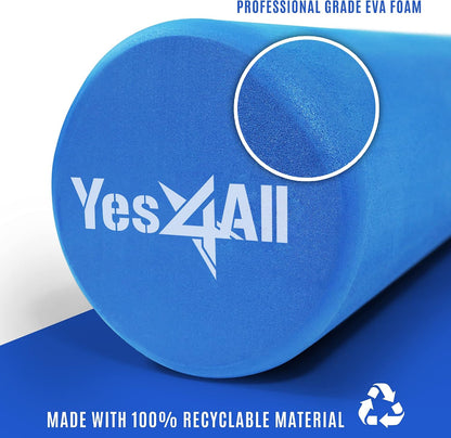 EVA Firm Foam Roller for Back - Round Roller for Exercise, Yoga & Pilates 12/18/24/36 inch