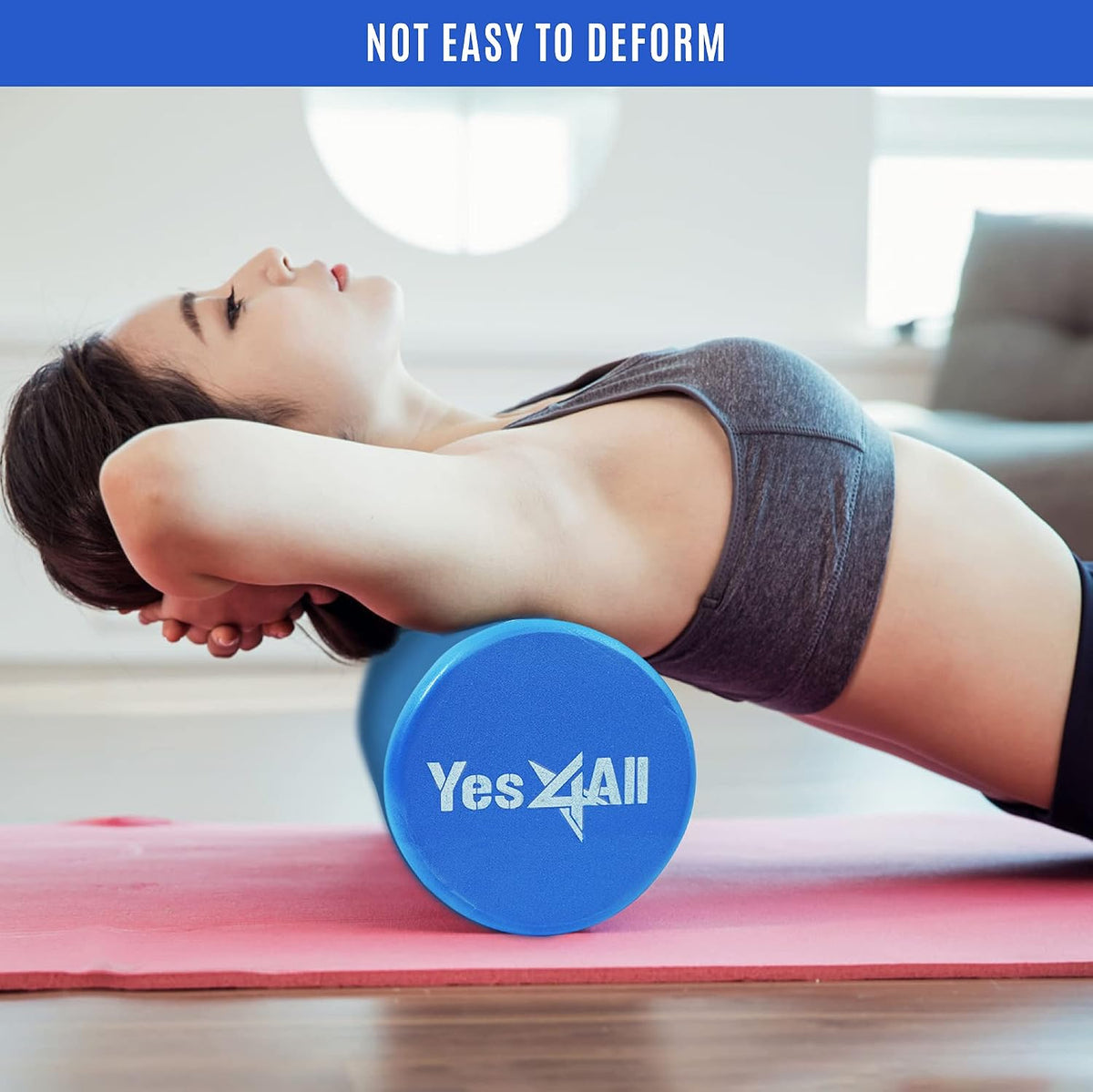 EVA Firm Foam Roller for Back - Round Roller for Exercise, Yoga & Pilates 12/18/24/36 inch