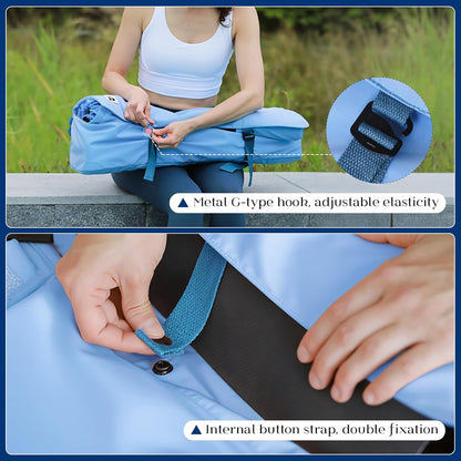 Yoga Mat Bag | Padded Adjustable Shoulder Strap | Fits Up to 26" Mats | Multi-Pocket Storage for Essentials | Heavy-Duty G-Hook Closure | Lightweight & Durable for Yoga, Pilates & Fitness