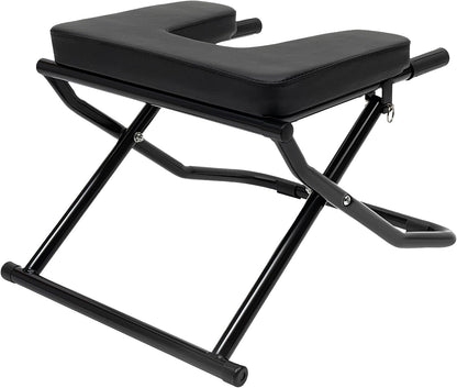 Yoga Headstand Bench, Foldable Yoga Inversion Chair, Headstand Trainer for Practice Head Stand, Shoulderstand and Strength Training, 330.7lbs Bearing