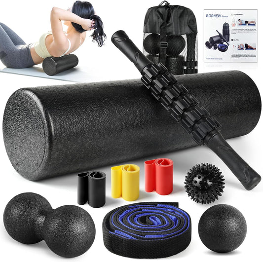 7 in1 Foam Roller Set for Deep Tissue Muscle Massager - Back Roller