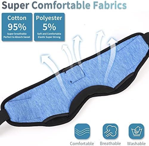 Sleep Mask with Headphones Bluetooth 5.4 Wireless, Sleep Headphones Earphones Earbuds with Microphone HD Speakers Music, Blackout Eye Mask for Sleeping Travel Meditation Men Women Cool Gadgets
