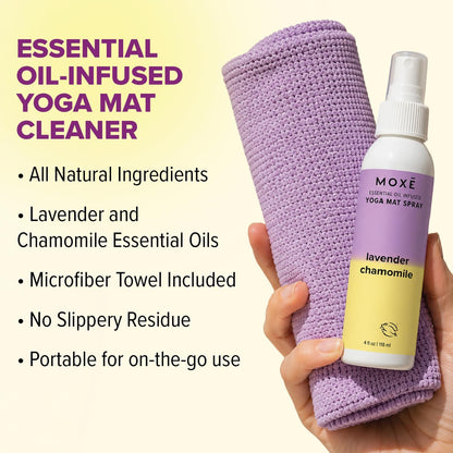 Yoga Mat Cleaner Spray, Rosemary & Lemon Essential Oils, 4oz