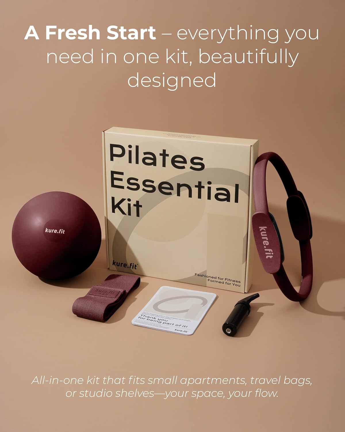 Pilates Kit | Pilates Equipment Set for Home Workouts | Accessories & Guide