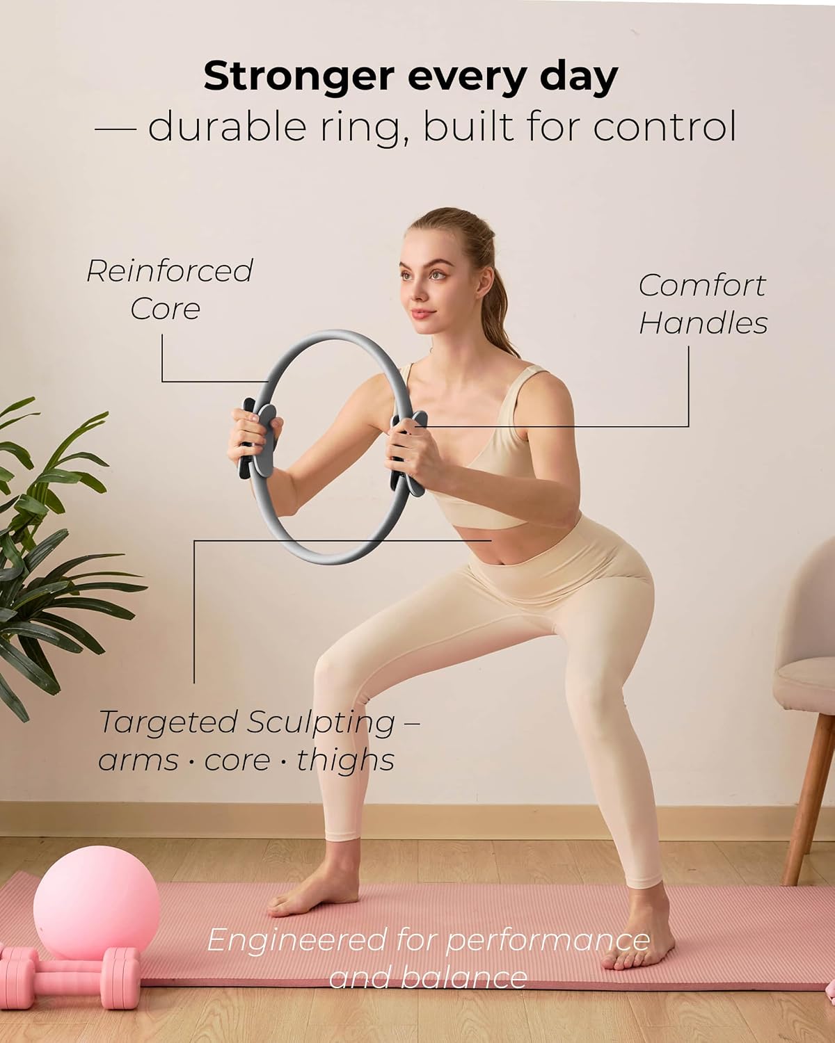 Pilates Kit | Pilates Equipment Set for Home Workouts | Accessories & Guide