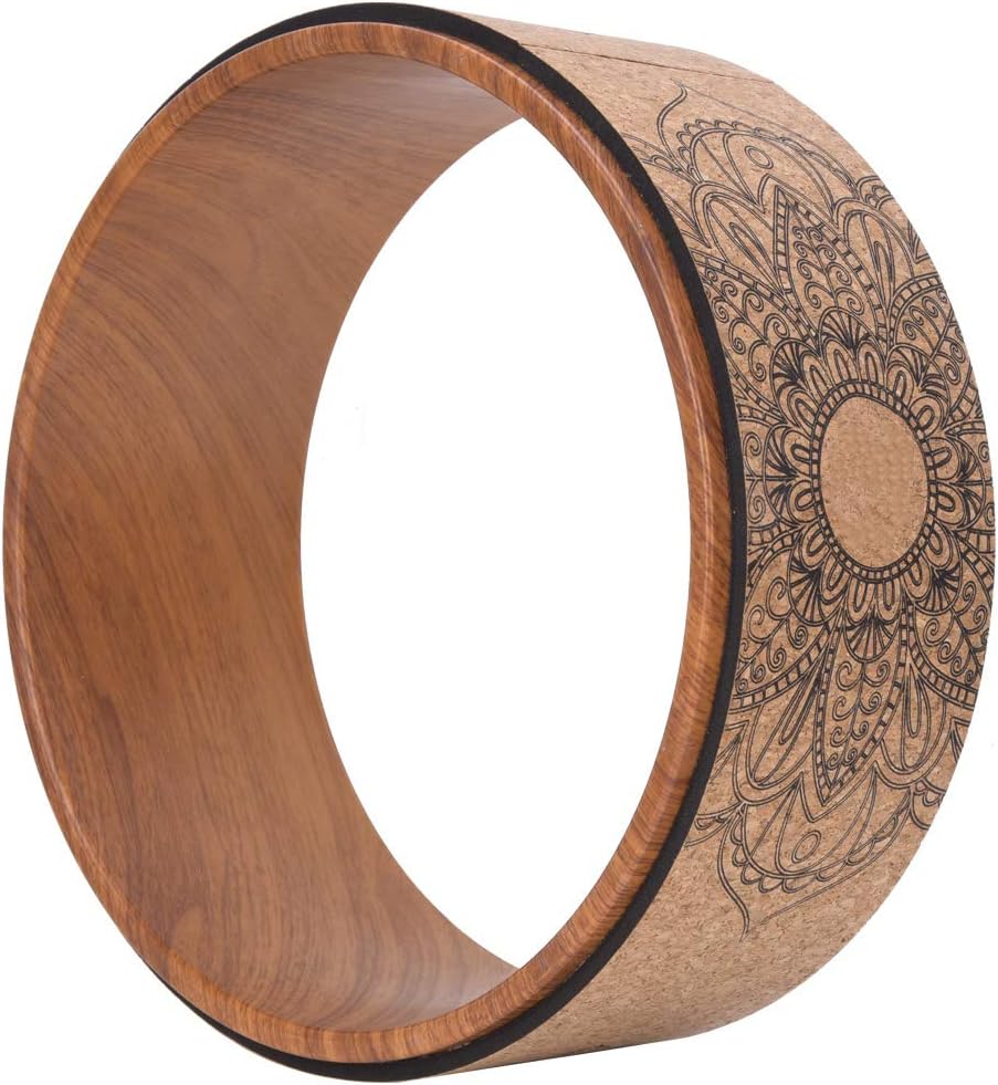 High Density PU Rubber Yoga Wheel for Stretching and Flexibility to Help Back Aches and Tension, Tear, Flexible Roller Designed, Extend Premium Back Roller