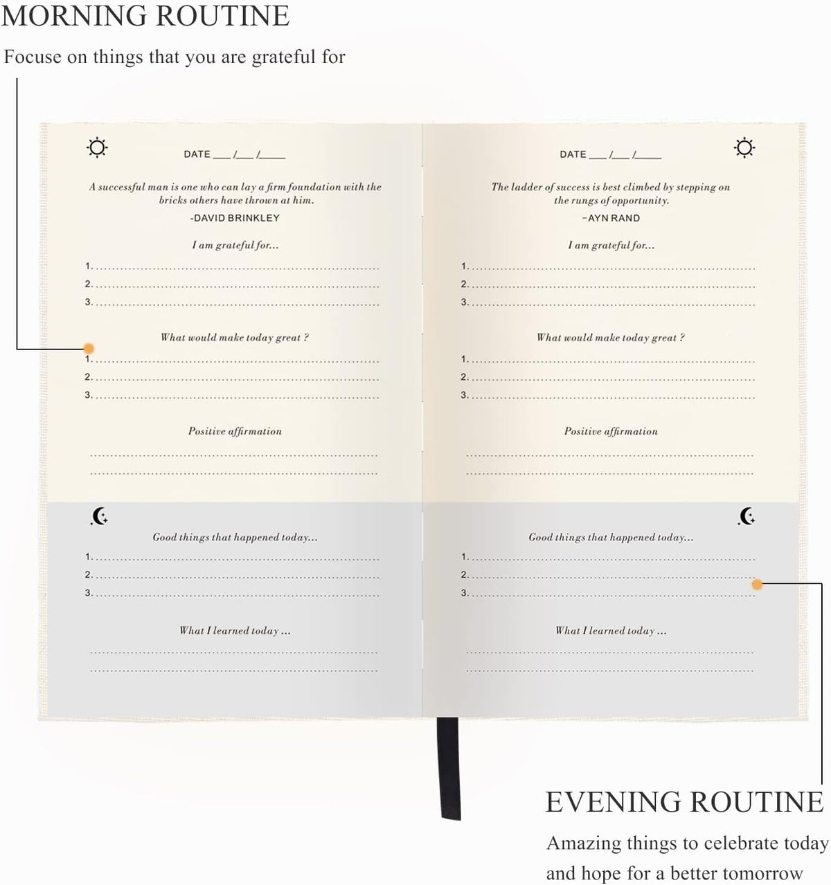 The Gratitude Journal for More Happiness, Optimism, Affirmation & Reflection - An Effective Manifestation Guide Journal, Undated Daily Journals for Women & Men (Beige)