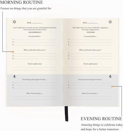 The Gratitude Journal for More Happiness, Optimism, Affirmation & Reflection - An Effective Manifestation Guide Journal, Undated Daily Journals for Women & Men (Beige)