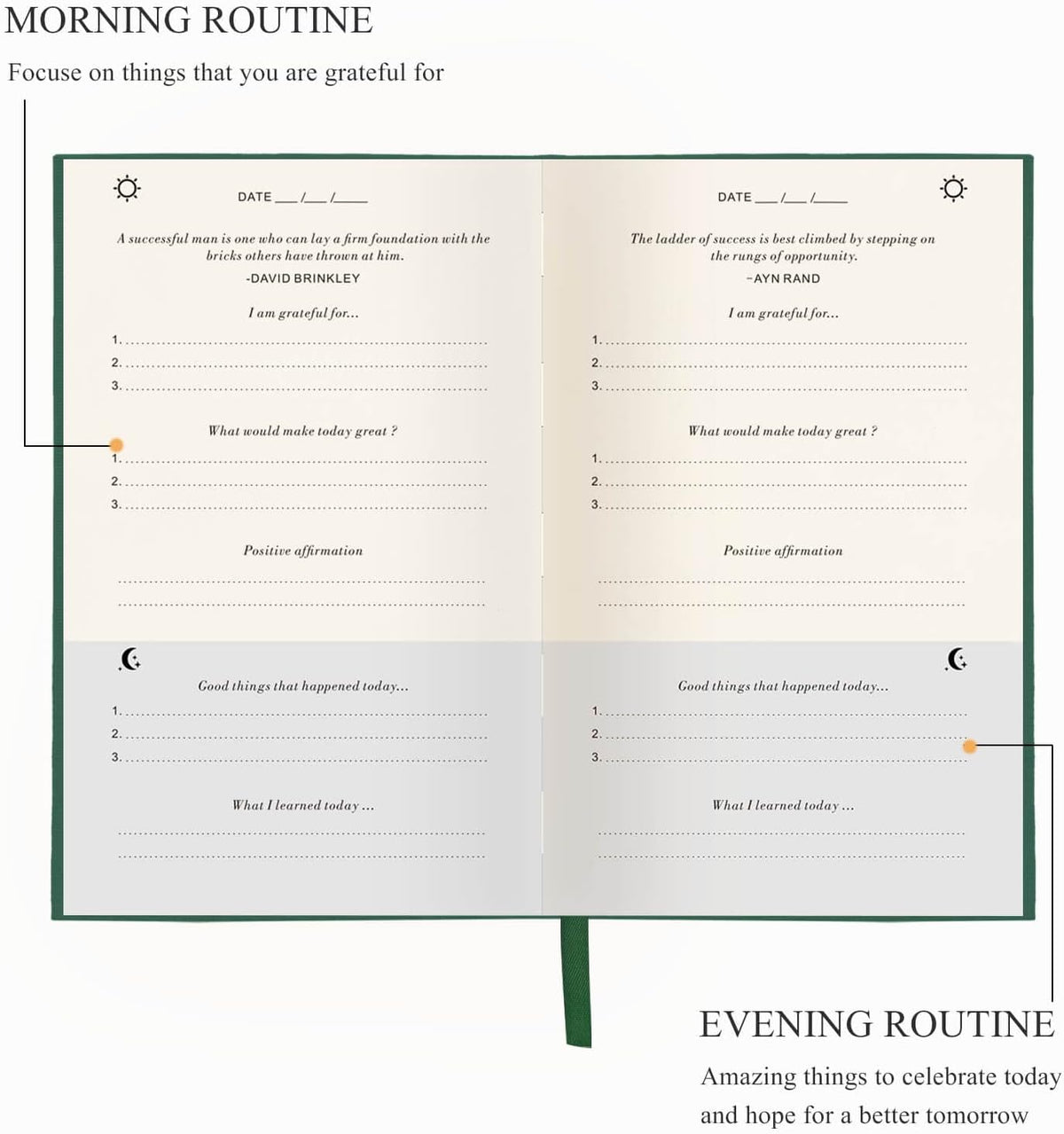 The Gratitude Journal for More Happiness, Optimism, Affirmation & Reflection - An Effective Manifestation Guide Journal, Undated Daily Journals for Women & Men (Beige)