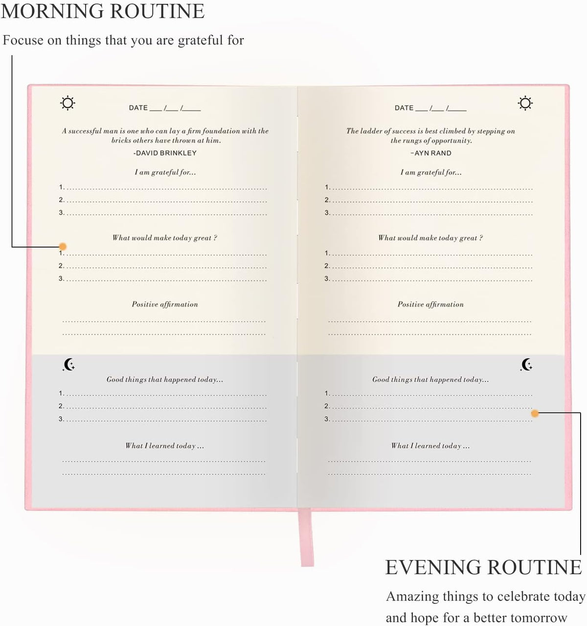The Gratitude Journal for More Happiness, Optimism, Affirmation & Reflection - An Effective Manifestation Guide Journal, Undated Daily Journals for Women & Men (Beige)