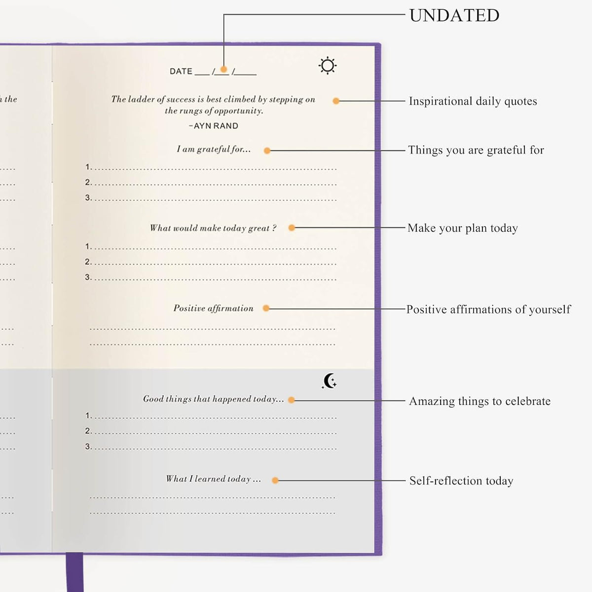The Gratitude Journal for More Happiness, Optimism, Affirmation & Reflection - An Effective Manifestation Guide Journal, Undated Daily Journals for Women & Men (Beige)