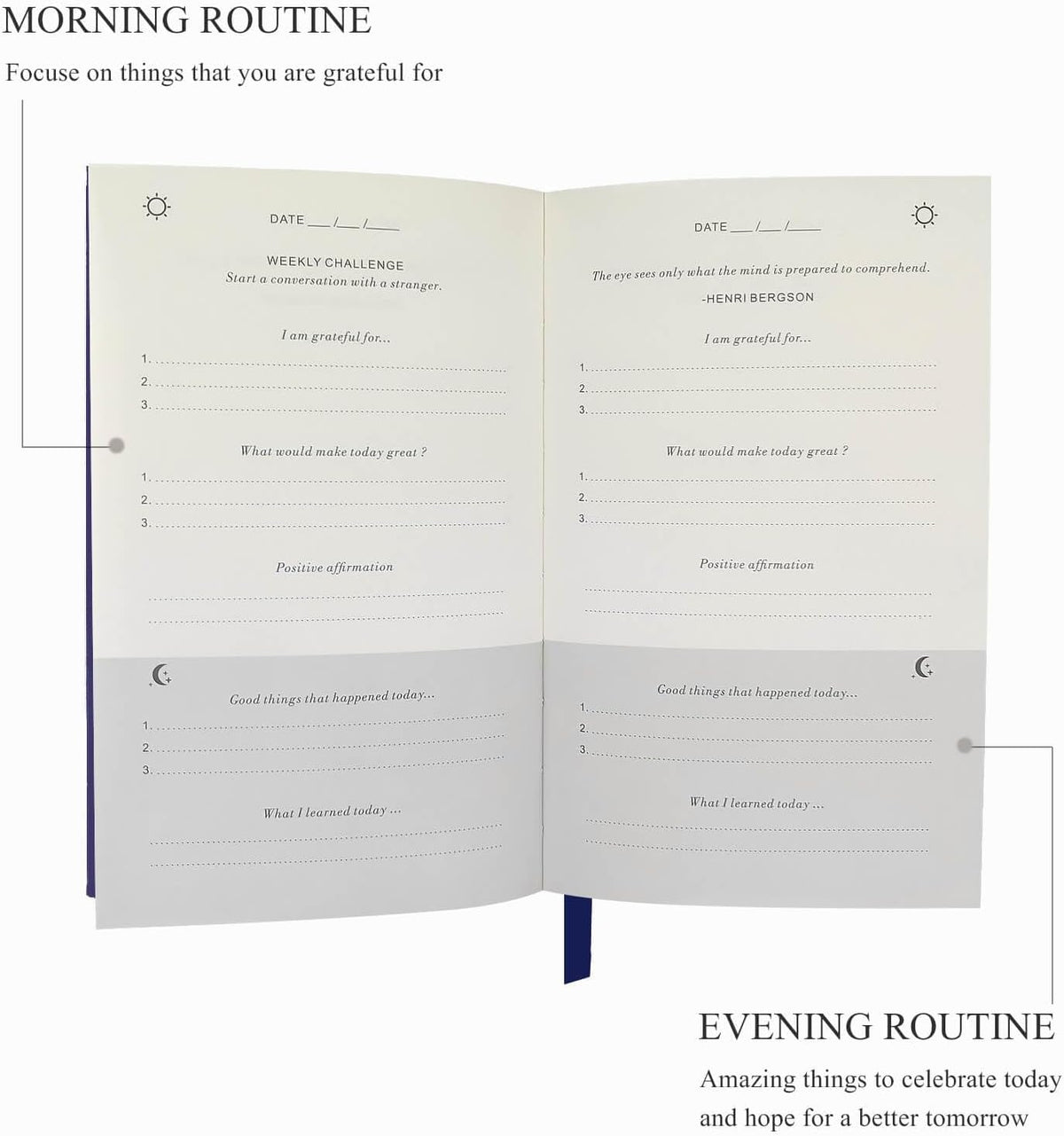 The Gratitude Journal for More Happiness, Optimism, Affirmation & Reflection - An Effective Manifestation Guide Journal, Undated Daily Journals for Women & Men (Beige)