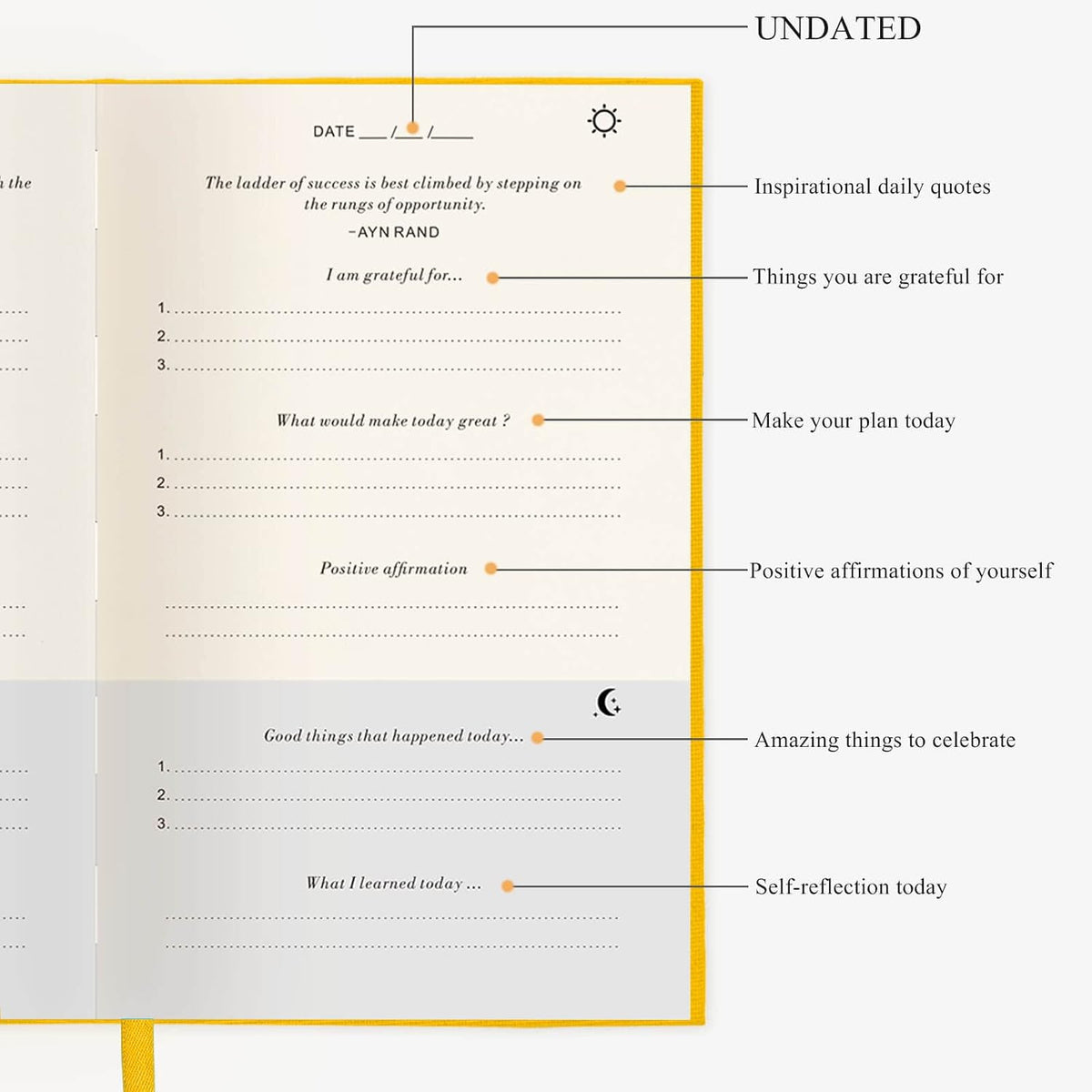 The Gratitude Journal for More Happiness, Optimism, Affirmation & Reflection - An Effective Manifestation Guide Journal, Undated Daily Journals for Women & Men (Beige)