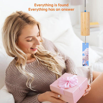 Bamboo Wind Chimes for Outdoors Meditation Zen Windchime Memorial Wind Chimes Sound Therapy Water Nature Sound (C Chord (Summer))