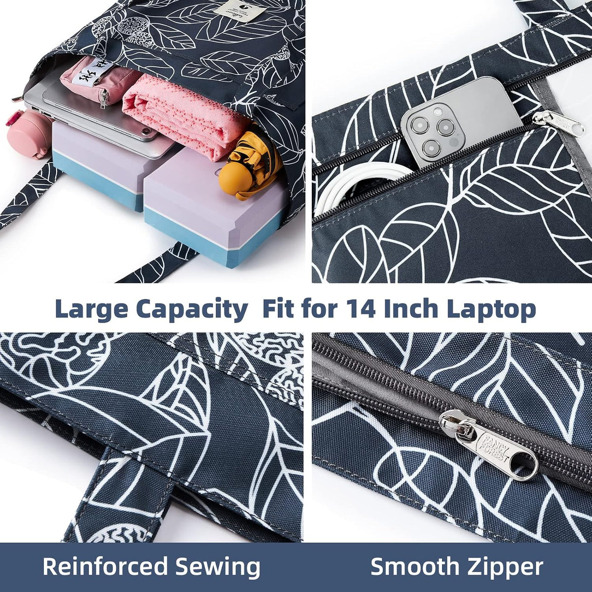 WLLWOO Yoga Mat Carrier Bag for Women Canvas Carryall Tote Gym Pilates