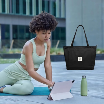 WLLWOO Yoga Mat Carrier Bag for Women Canvas Carryall Tote Gym Pilates