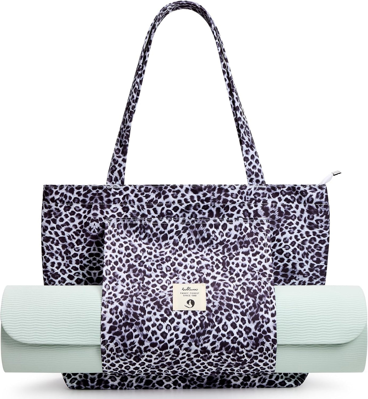WLLWOO Yoga Mat Carrier Bag for Women Canvas Carryall Tote Gym Pilates