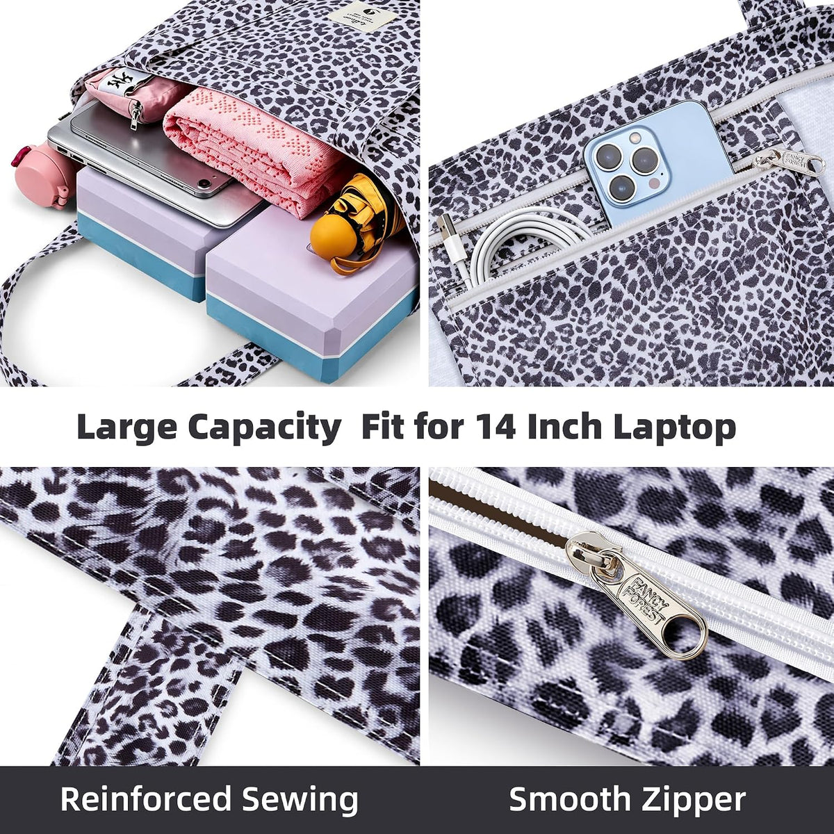 WLLWOO Yoga Mat Carrier Bag for Women Canvas Carryall Tote Gym Pilates