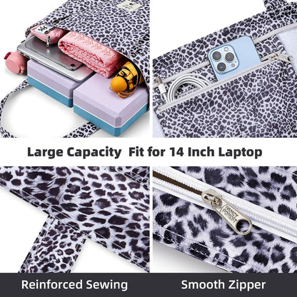 WLLWOO Yoga Mat Carrier Bag for Women Canvas Carryall Tote Gym Pilates