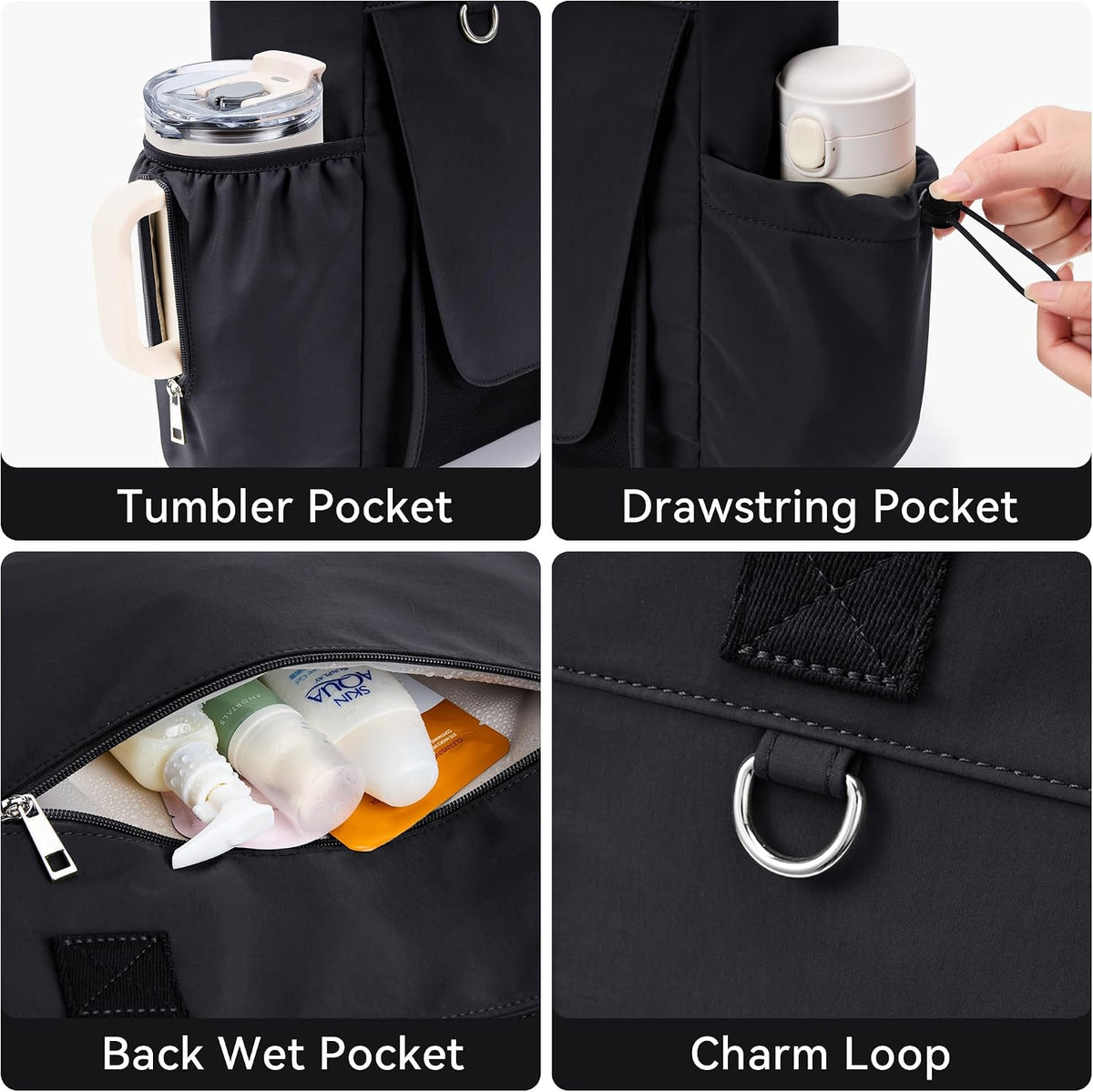 WLLWOO Yoga Mat Carrier Bag for Women Canvas Carryall Tote Gym Pilates