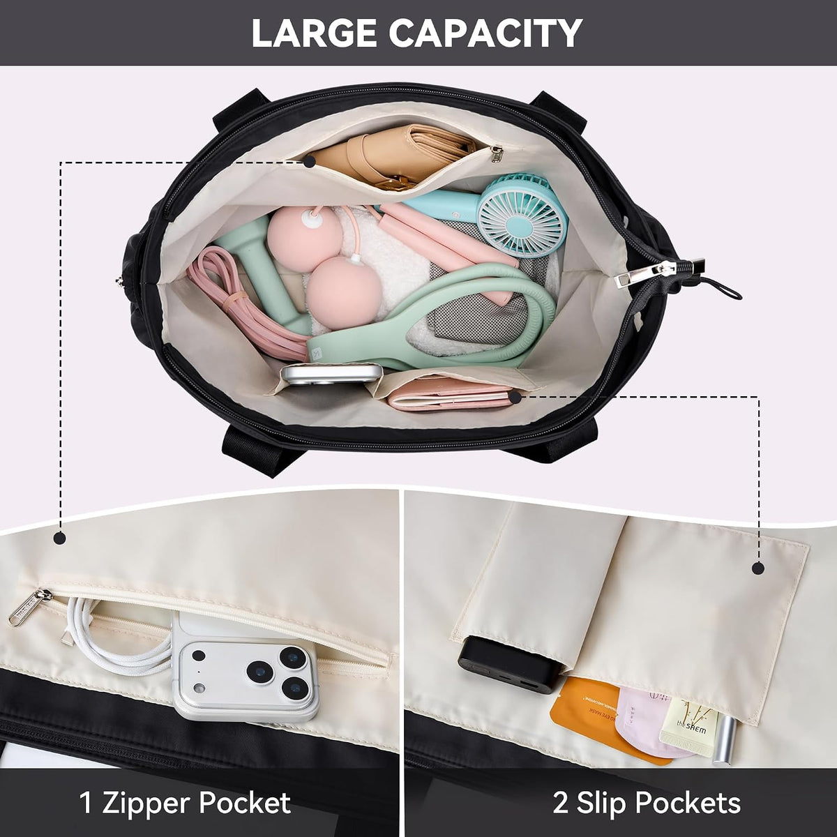WLLWOO Yoga Mat Carrier Bag for Women Canvas Carryall Tote Gym Pilates
