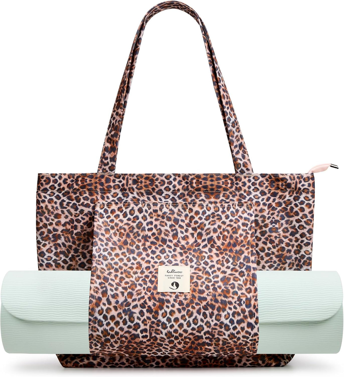 WLLWOO Yoga Mat Carrier Bag for Women Canvas Carryall Tote Gym Pilates