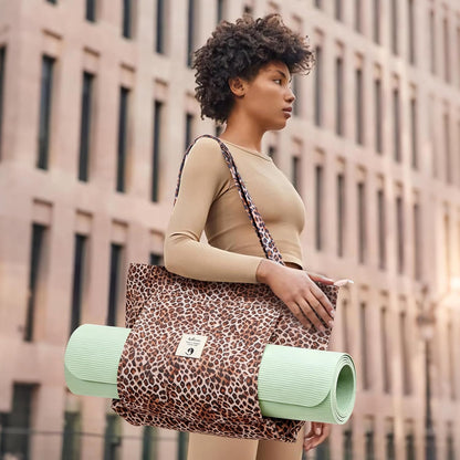 WLLWOO Yoga Mat Carrier Bag for Women Canvas Carryall Tote Gym Pilates