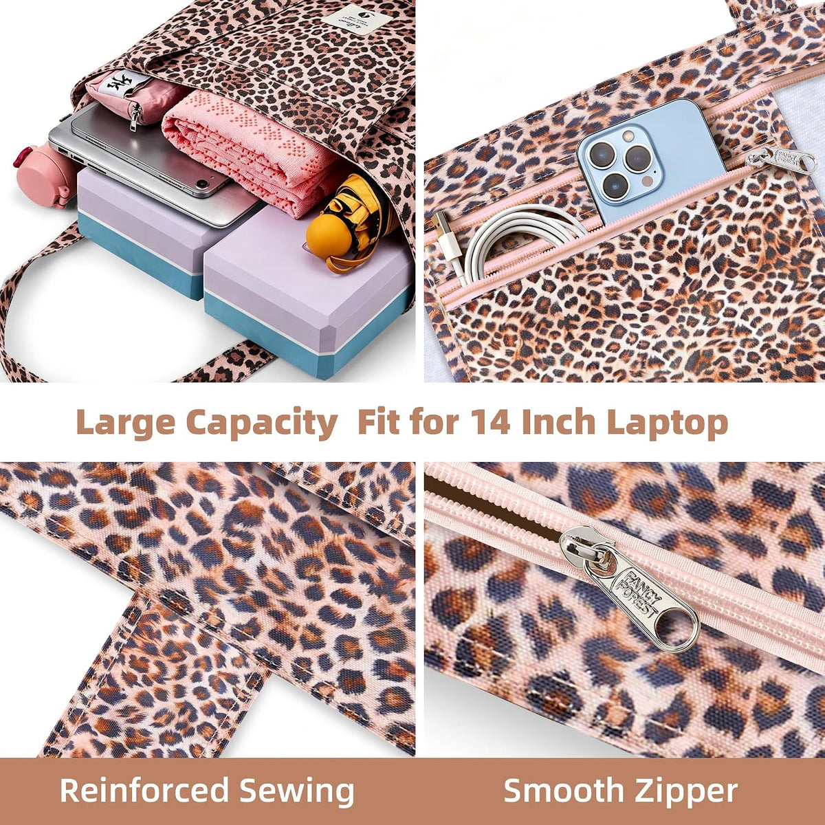 WLLWOO Yoga Mat Carrier Bag for Women Canvas Carryall Tote Gym Pilates