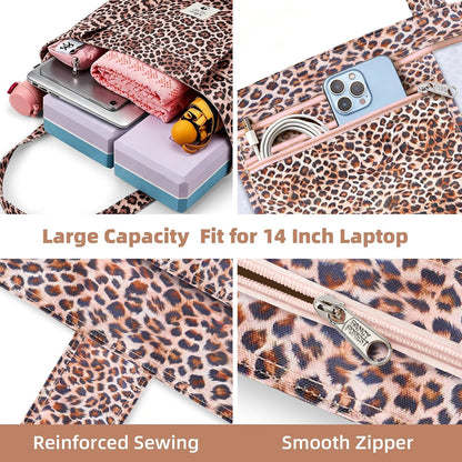 WLLWOO Yoga Mat Carrier Bag for Women Canvas Carryall Tote Gym Pilates