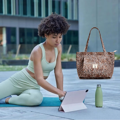 WLLWOO Yoga Mat Carrier Bag for Women Canvas Carryall Tote Gym Pilates