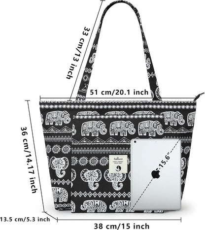 WLLWOO Yoga Mat Carrier Bag for Women Canvas Carryall Tote Gym Pilates