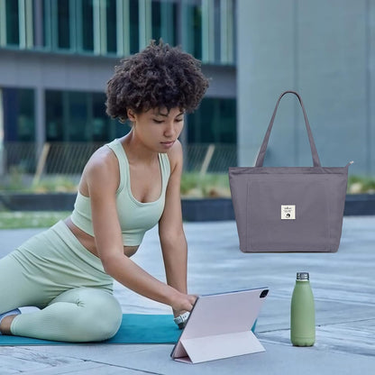 WLLWOO Yoga Mat Carrier Bag for Women Canvas Carryall Tote Gym Pilates