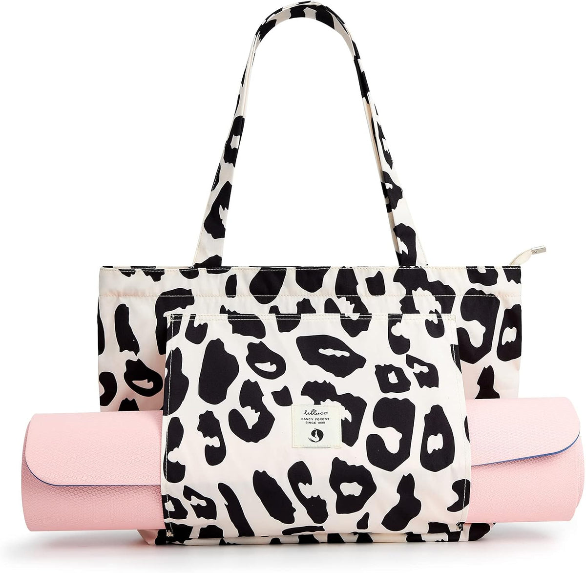 WLLWOO Yoga Mat Carrier Bag for Women Canvas Carryall Tote Gym Pilates