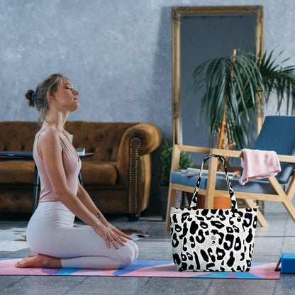 WLLWOO Yoga Mat Carrier Bag for Women Canvas Carryall Tote Gym Pilates