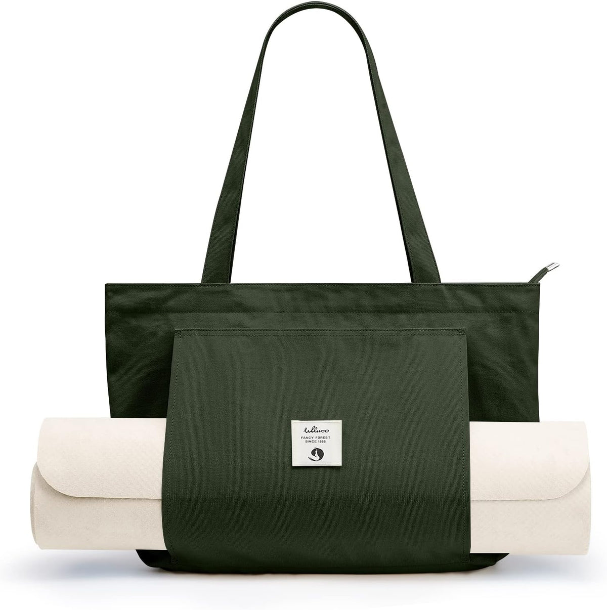 WLLWOO Yoga Mat Carrier Bag for Women Canvas Carryall Tote Gym Pilates