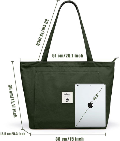 WLLWOO Yoga Mat Carrier Bag for Women Canvas Carryall Tote Gym Pilates