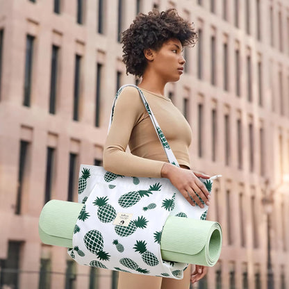 WLLWOO Yoga Mat Carrier Bag for Women Canvas Carryall Tote Gym Pilates