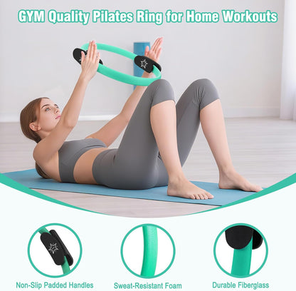 Pilates Kit Equipment, Pilates Ring and Ball for Women Home Workout