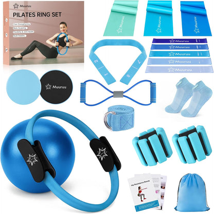 Pilates Kit Equipment, Pilates Ring and Ball for Women Home Workout