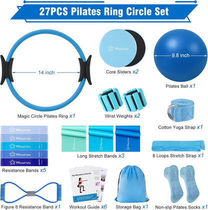Pilates Kit Equipment, Pilates Ring and Ball for Women Home Workout