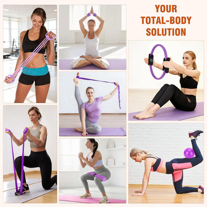Pilates Kit Equipment, Pilates Ring and Ball for Women Home Workout