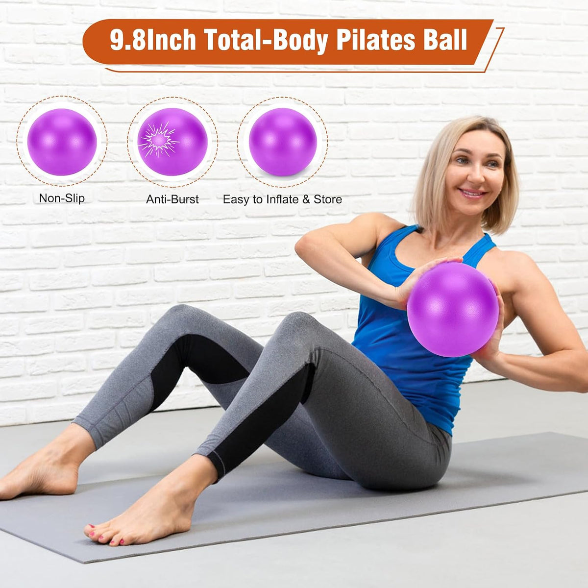 Pilates Kit Equipment, Pilates Ring and Ball for Women Home Workout