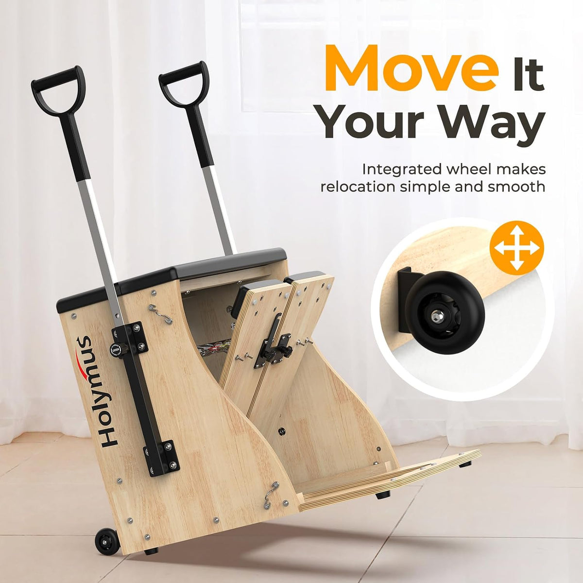 Pilates Chair with Handles, Upgrade Split Pedals & Resistance Bands - Professional Adjustable Fitness Chair for Home, Studio & Gym Use - Customizable Resistance Levels