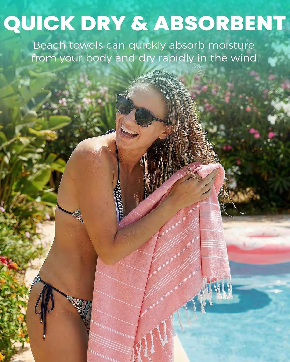 Turkish Beach Towels Vacation Essentials Yoga Blanket Pool Workout Towel Oversized Sand Free Quick Dry Lightweight Meditation Supplies Mat Cover Surf Boat River Float Accessories Gym Excise Stuff