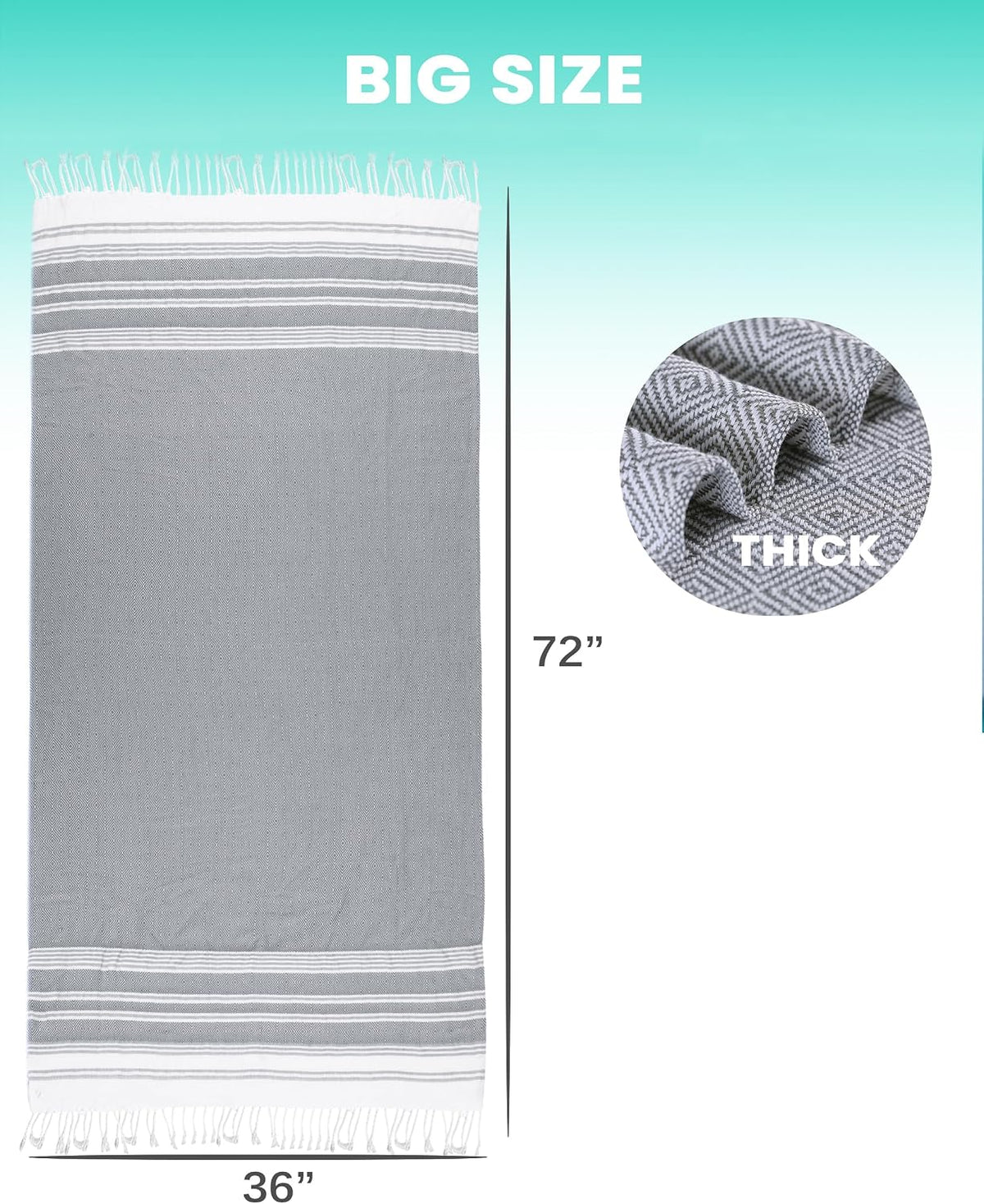 Turkish Beach Towels Vacation Essentials Yoga Blanket Pool Workout Towel Oversized Sand Free Quick Dry Lightweight Meditation Supplies Mat Cover Surf Boat River Float Accessories Gym Excise Stuff