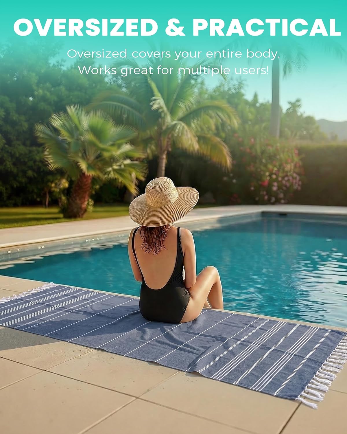 Turkish Beach Towels Vacation Essentials Yoga Blanket Pool Workout Towel Oversized Sand Free Quick Dry Lightweight Meditation Supplies Mat Cover Surf Boat River Float Accessories Gym Excise Stuff