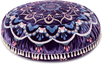 Meditation Cushion, Large Velvet Floor Pillow for Yoga, Meditation