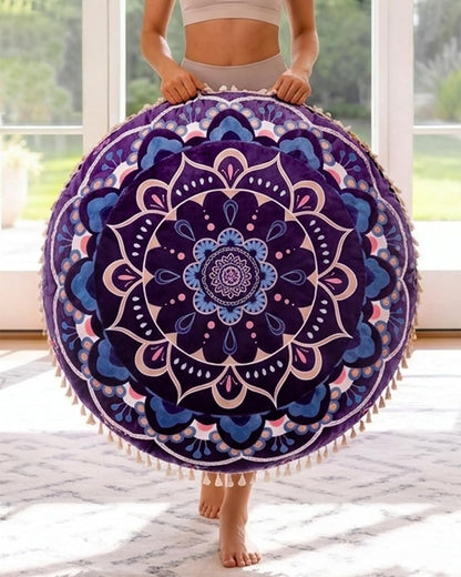 Meditation Cushion, Large Velvet Floor Pillow for Yoga, Meditation